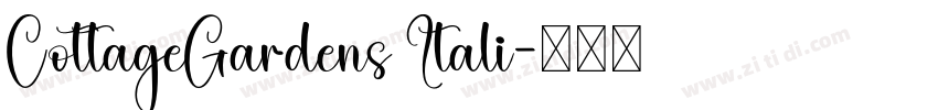 CottageGardens Itali字体转换